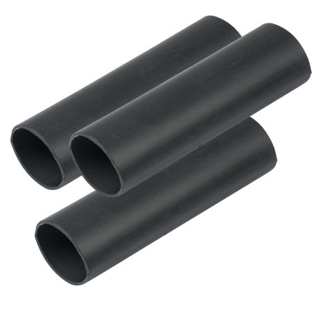 ANCOR Heavy Wall Heat Shrink Tubing - 3/4in x 6in - 3-Pack - Black 326106